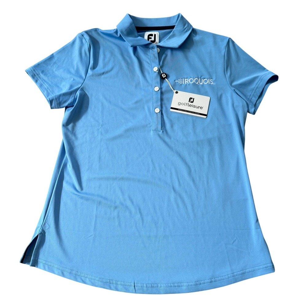 FootJoy FJ GolfLeisure Women's Polo Shirt Small Light Blue NWT Iroquois #27934